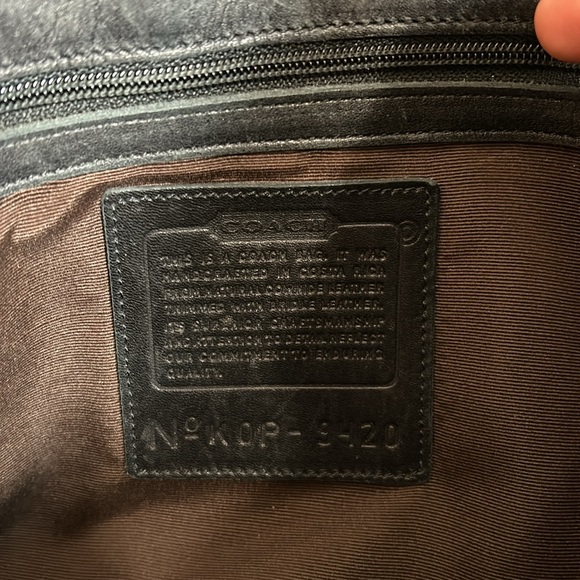 Vintage Coach Black Leather Bonnie Legacy Zip Large Shoulder Bag Y2K - Picture 12 of 14